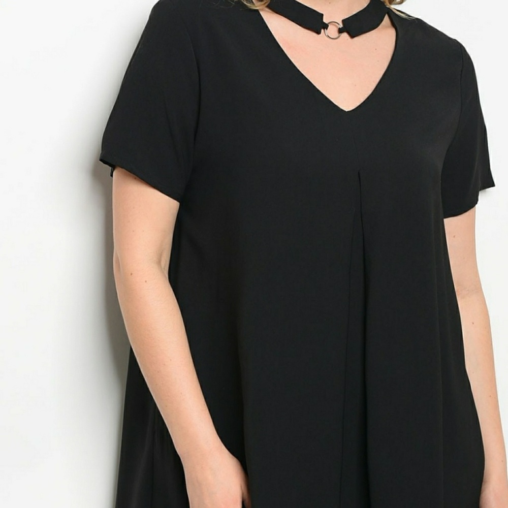 Black plus Size Sexy Dress - Picture 4 of 5